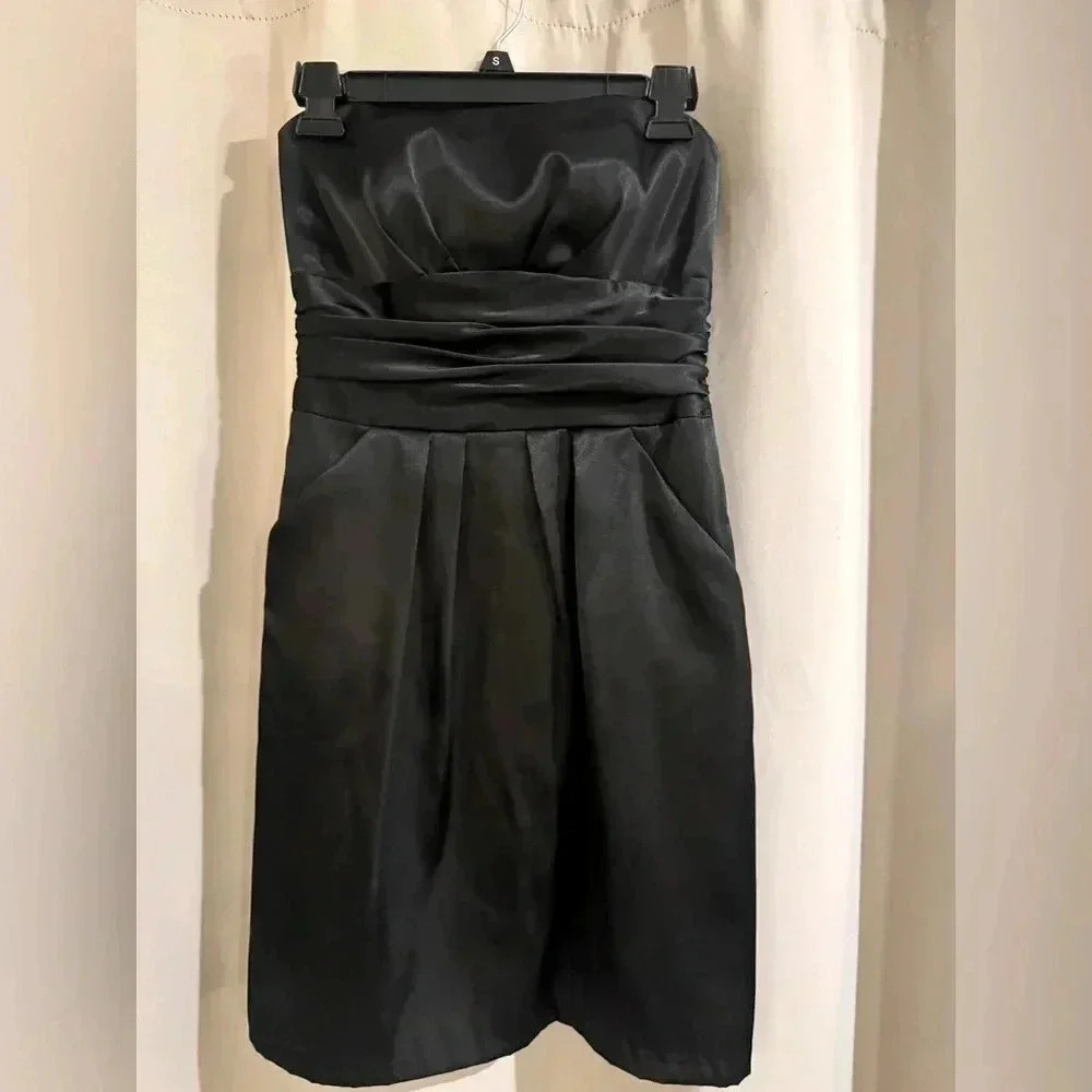 Women’s Black David’s Bridal Strapless Dress